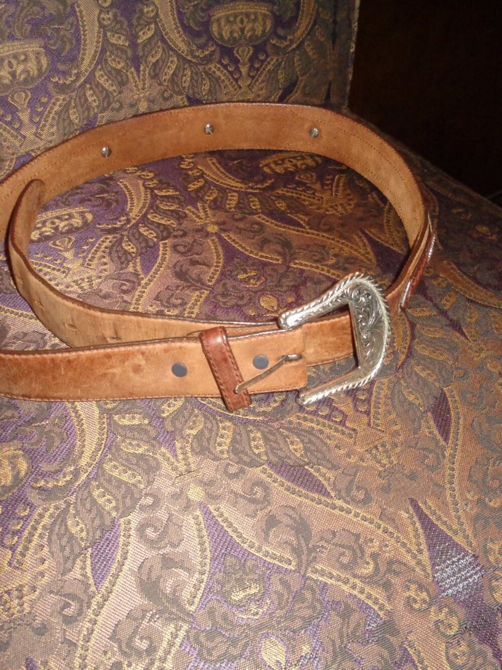 Tony Lama Mens Western Leather Belt Brown Style 7239L Size 38